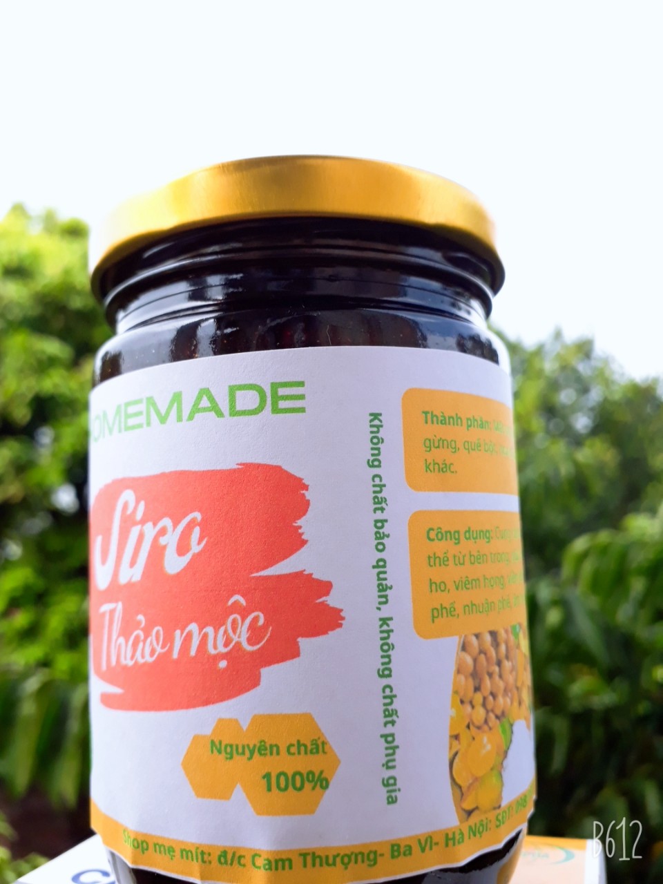 siro ho thảo mộc homemade chai 100ml