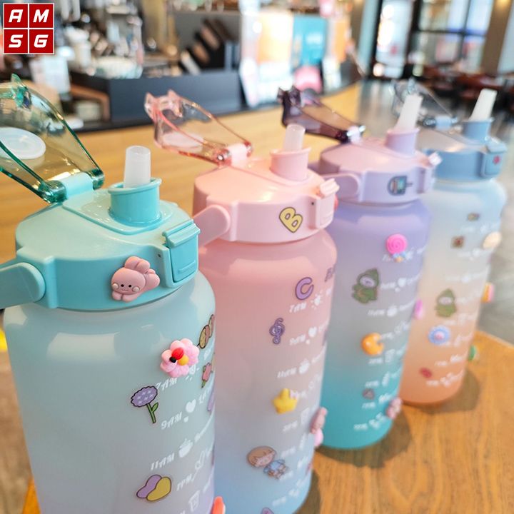 Bình Đựng Nước 2L Có Vạch Báo Giờ Uống Nước