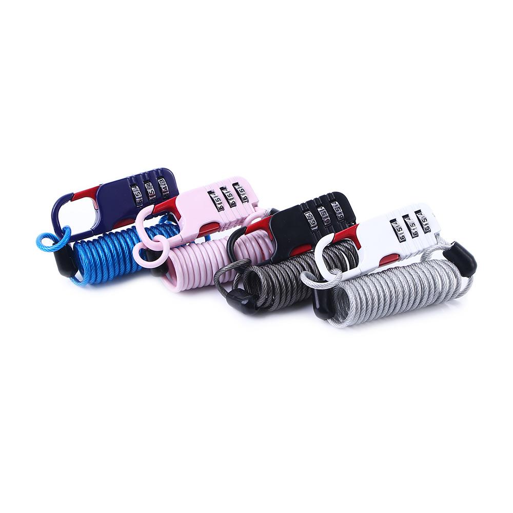 SWALLOWED Mini Metal Safety Accessories Cable Bicycle Accessories Cable Lock Bicycle Lock Security Lock Cable Lock Helmet Lock