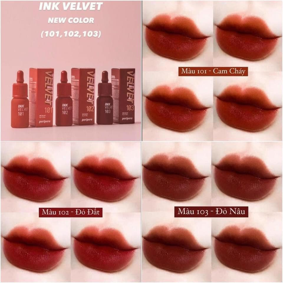 Son Kem Ink Peripera Velvet 101-102-103