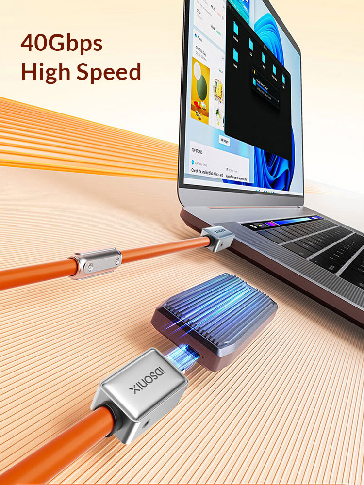 iDsonix USB Cable Type C to USB C Fast Charging Cable USB4 40Gbps Data Wire PD240W Charge 8K 60HZ Video Cord for Macbook Samsung