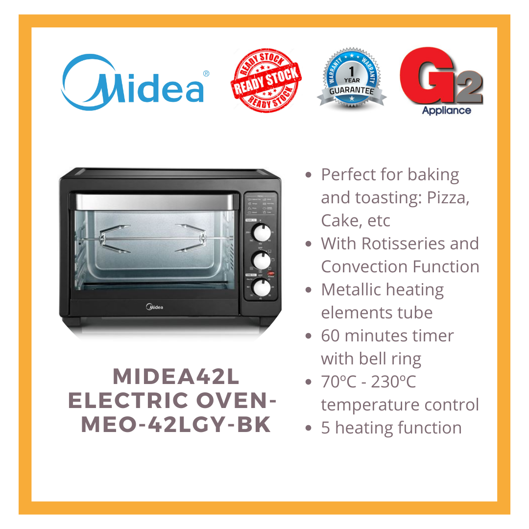 Midea 42L Electric Oven MEO42LGYBK Lazada