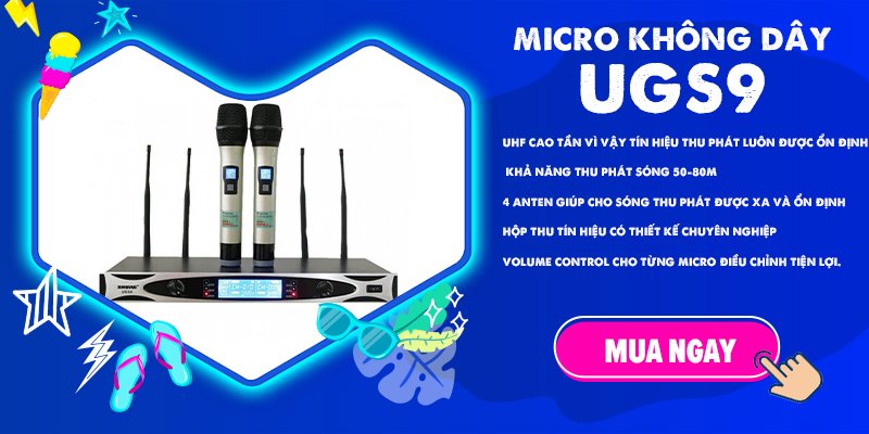 [ XẢ KHO GIÁ KHỦNG ] COMBO Bộ 2 Micro karaoke không dây 4 râu Shure UGS 9, Bộ Micro Không Dây Gía Rẻ Mà Tiếng Lại Hay, Chống Hú Tốt, Micro Vỏ Nhôm Bắt Sóng Cực Mạnh bảo hành vàng tới 12 tháng