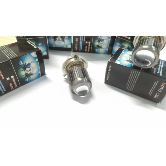 Bóng led H4 bi cầu pha vàng cos trắng (12V)