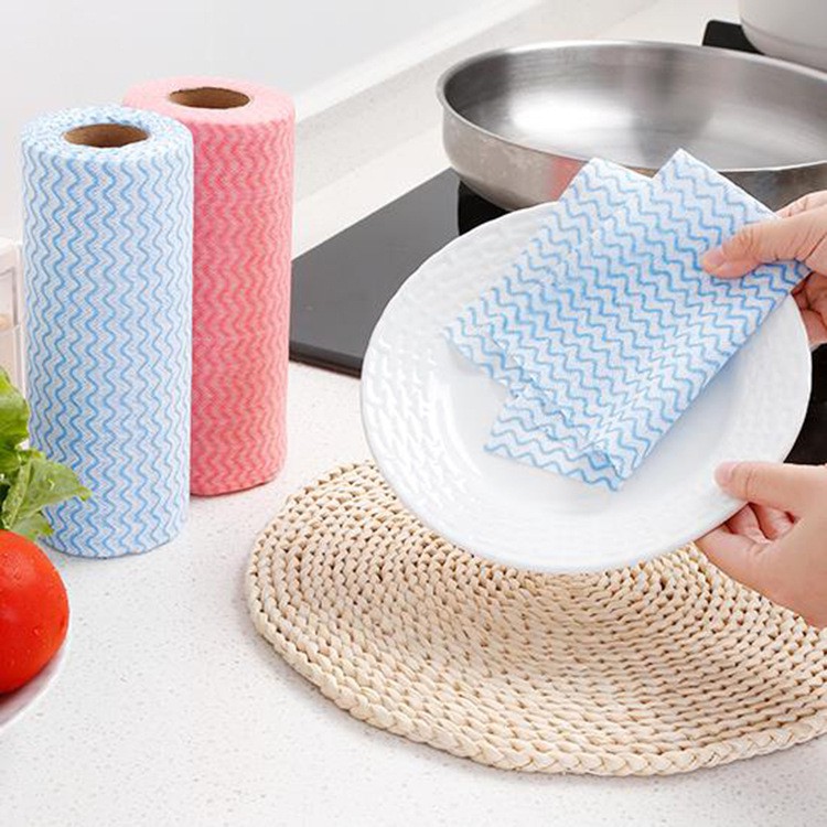 Oil absorbing paper roll-multifunctional kitchen dishcloth-super long reusable washable
