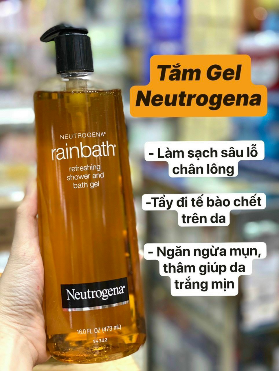 Sữa tắm trị mụn body Neutrogena Rainbath 473ml