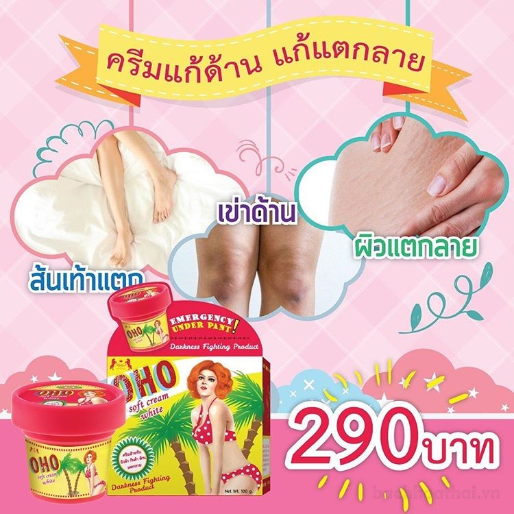 Kem khắc phục thâm rạn da Nitcher Oho Soft Cream White 100gr Thái Lan