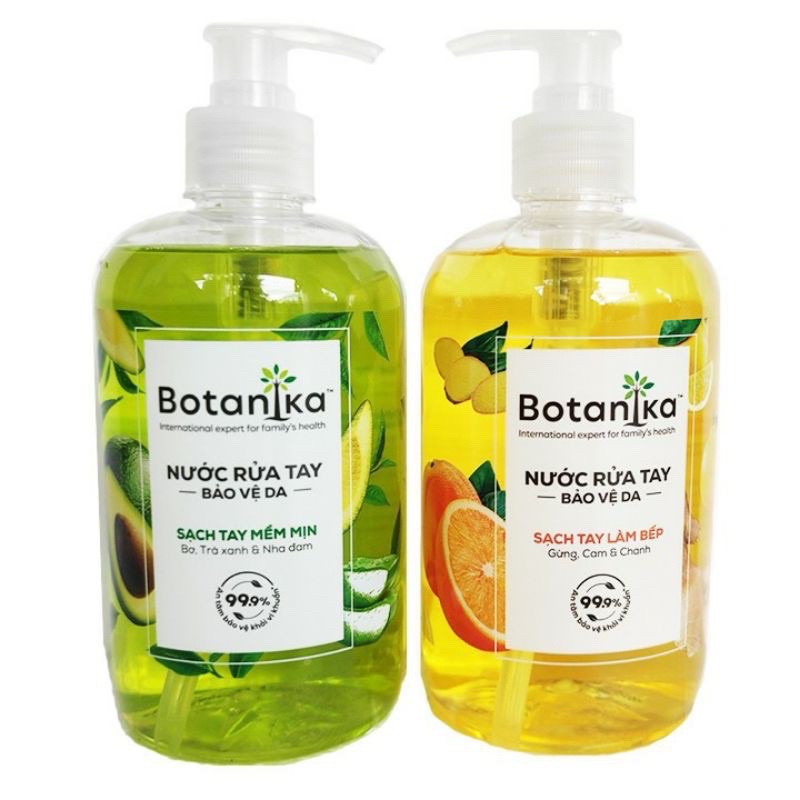 (Giá Tốt) Nước rửa tay bảo vệ da Botanika 500g