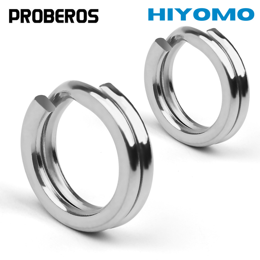 PROBEROS 100PCS Stainless Steel Fishing Solid Ring Heavy Duty
