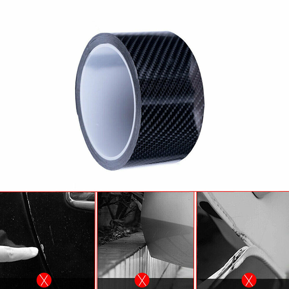 Self-Adhesive Automotive Tape Carbon Fiber Stickers Anti stepping Car Protective Film Car Door Sill Protector Anti-Collision Strips Styling Mouldings
