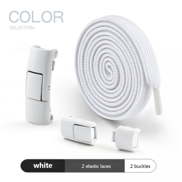 Press Lock Shoelaces for Sneakers Without Ties Elastic Flat Laces Tieless No Tie Shoe Laces for Kids Adult Shoelace for Shoes