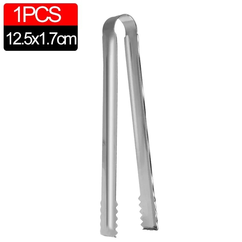 10PCS Home Kitchen Multifunctional Portable Stainless Steel Ice Cube Clips Food Tongs Ice Tongs Buffets Clips