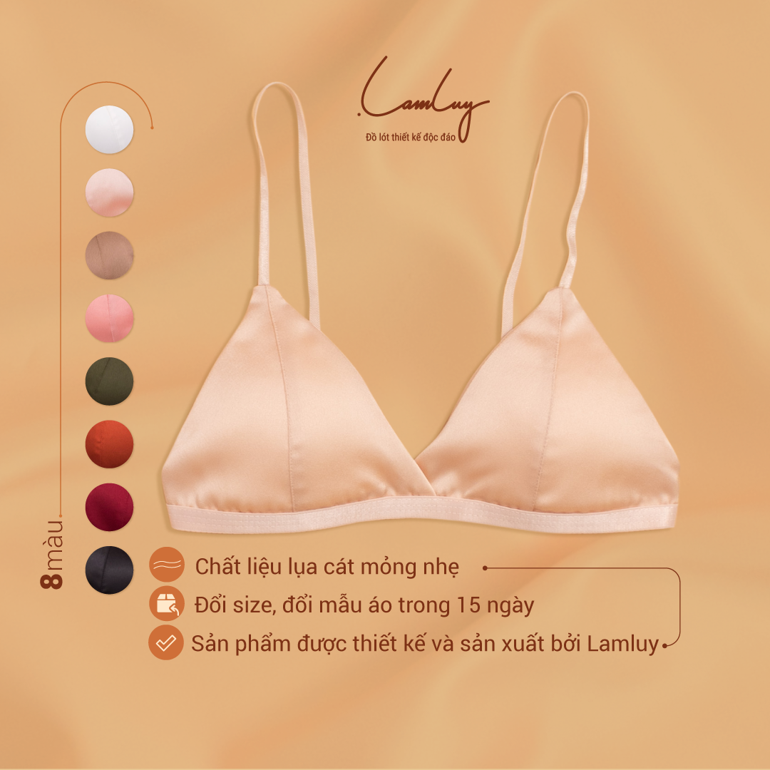 Áo lót mút mỏng bra lụa mềm mịn Lamluy