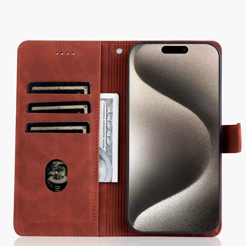(With Lanyard)Tokifu For iPhone 14 14 Pro New Business Minimalist Flip Style Leather Anti Fall Protective Back Cover.