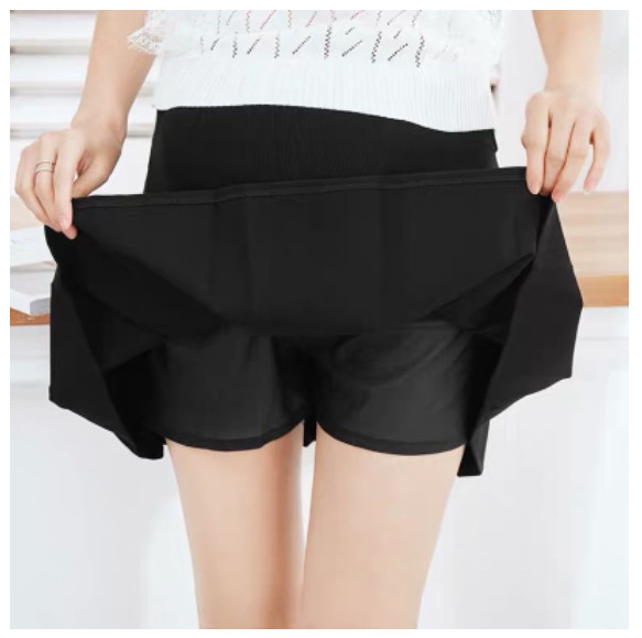 Chân váy bầu xếp ly (Có Quần Trong và chun chỉnh) Chất Umi Hàn cao cấp