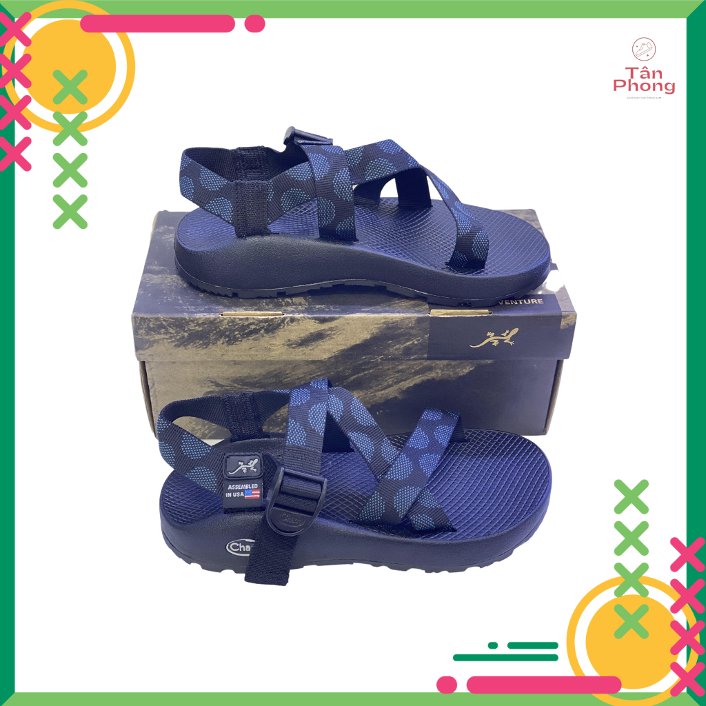 [Full hộp] Giày Sandal Chaco cao cấp - Xanh đen