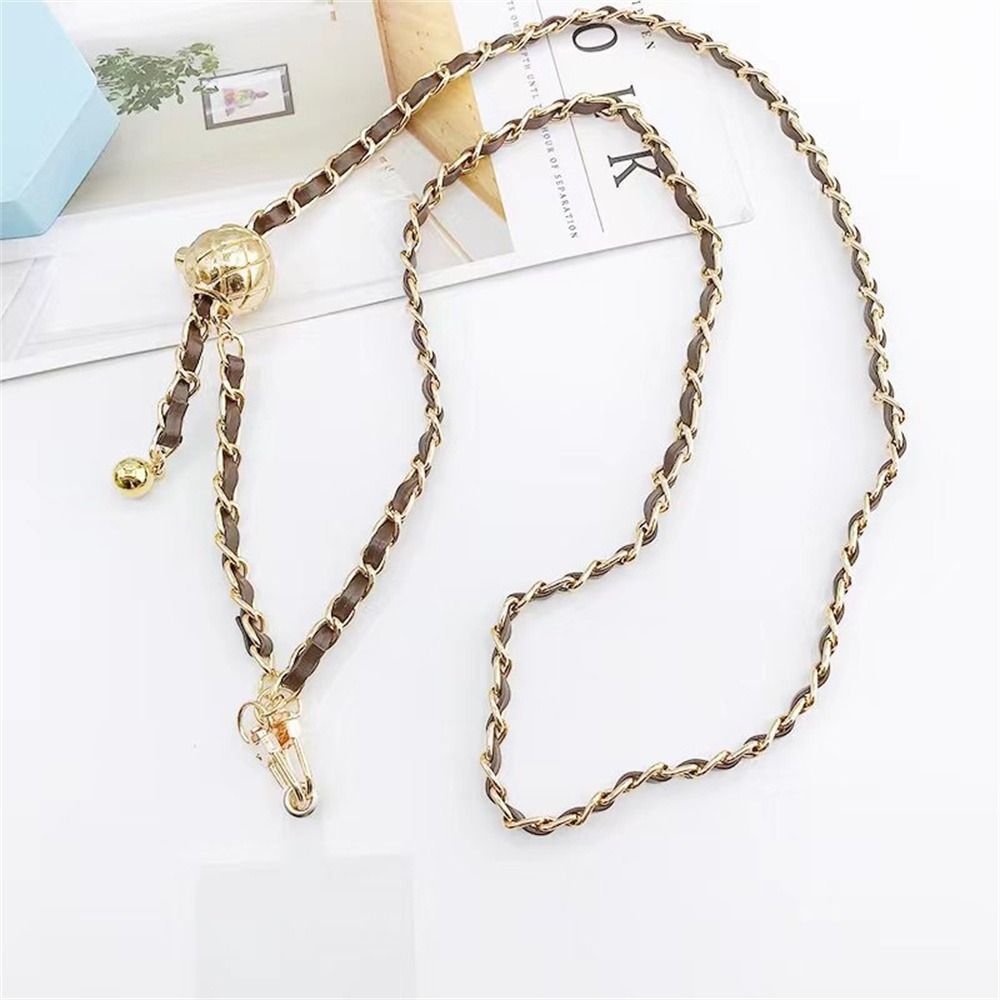 GHTPAL Có thể điều chỉnh Dây đeo điện thoại đeo chéo Da PU Chống mất Treo Ốp lưng điện thoại Dây Xích Túi Dài Dây đeo cổ điện thoại Phụ kiện điện thoại