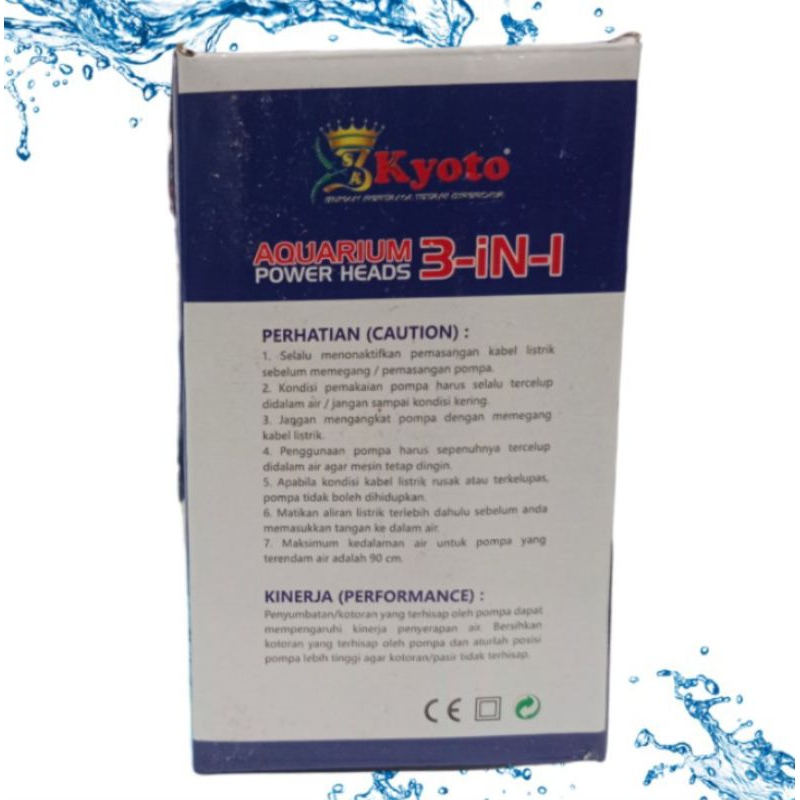 Pompa aquarium hidroponik kolam kecil KYOTO KT 1200S