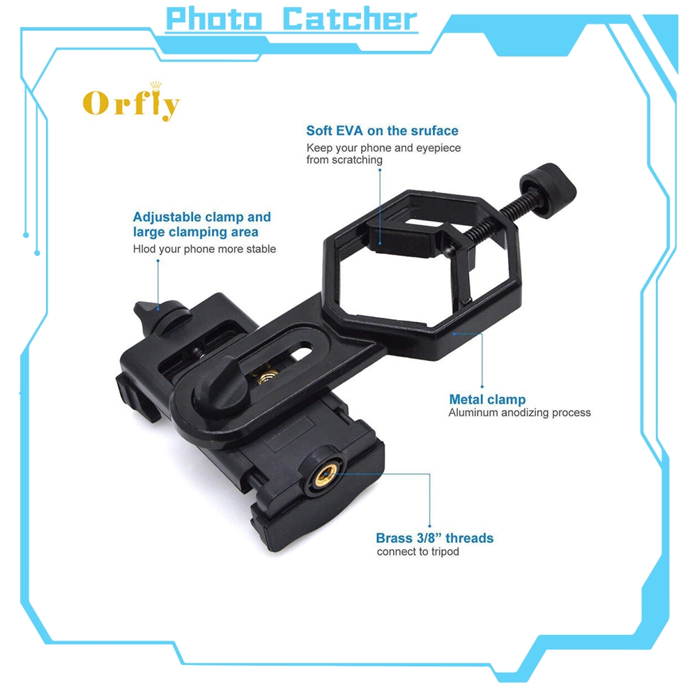 【HOT】 Mobile Phone Holder Clamp Spotting Scope Cellphone Adapter Mount.