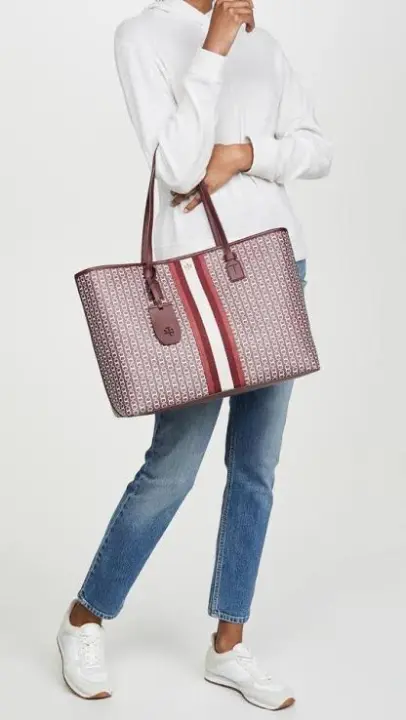 tory burch gemini link canvas tote