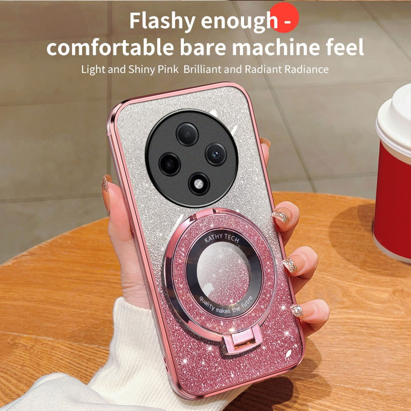 New Phone case OPPO Reno 12F Back cover Fashionable Frosted Silicone Soft Dustproof Bracket Adsorb for OPPO Reno 12F cases.
