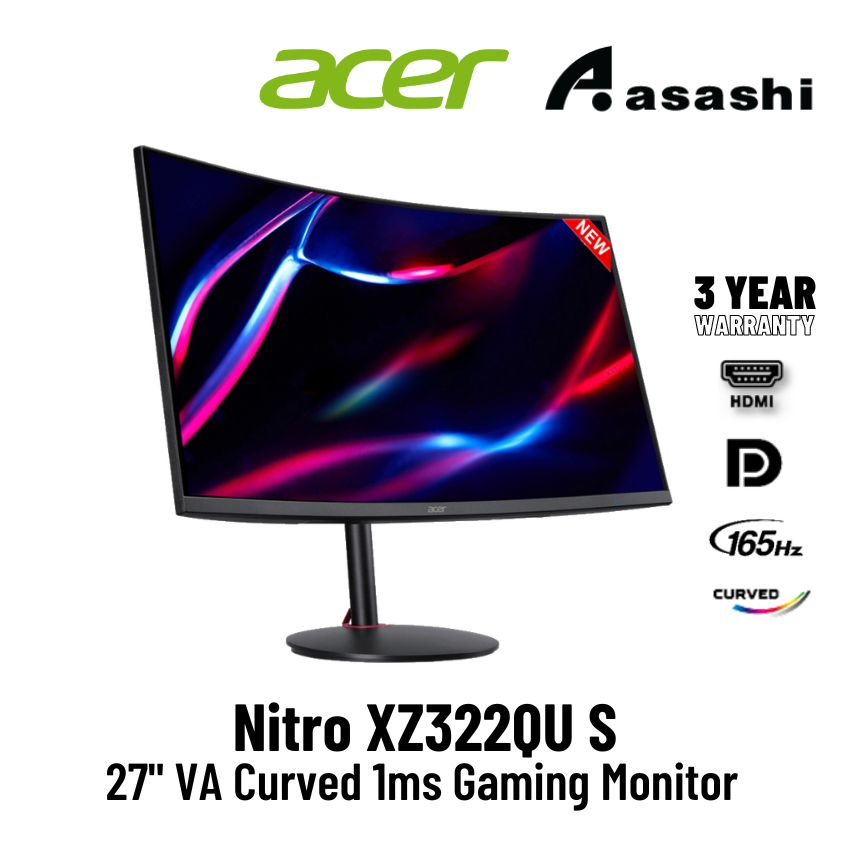 Acer Nitro XZ2 31.5´´ 2K LED WQHD Gaming Monitor Black