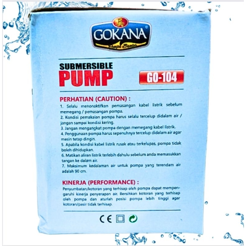 GOKANA GO 104 Pompa Kolam Hidroponik aquarium