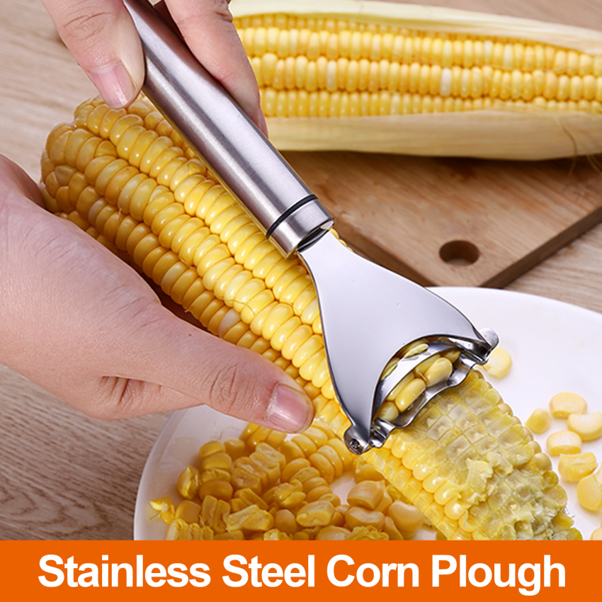Corn Cutter Stainless Steel Corn Cob Peeler Tool Stripper with High Quality Ergonomic Handle Corn planer for Kitchen Meals Making