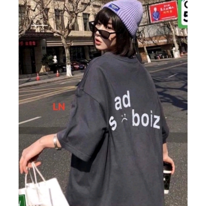 ÁO THUN  NAM NỮ FORM THỤNG SADBOIZ. in 2 mặt