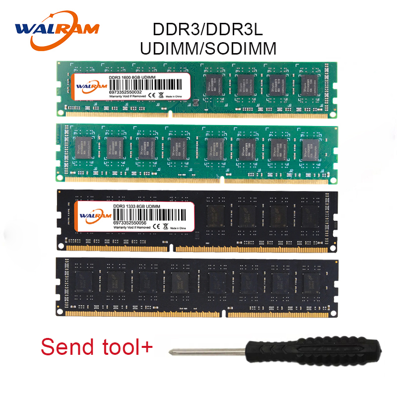 WALRAM DDR3 RAM DIMM SODIMM 4GB 8GB DDR3 DDR3L 1600 1333 MHz 240pin 1.5V thumbnail