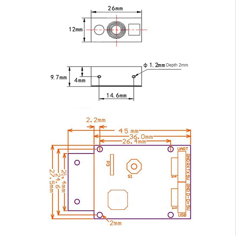 GM865 1D 2D Barcode Scanner USB TTL Bar Code Reader QR Code Module CMOS with Cable for Bus Supermarket