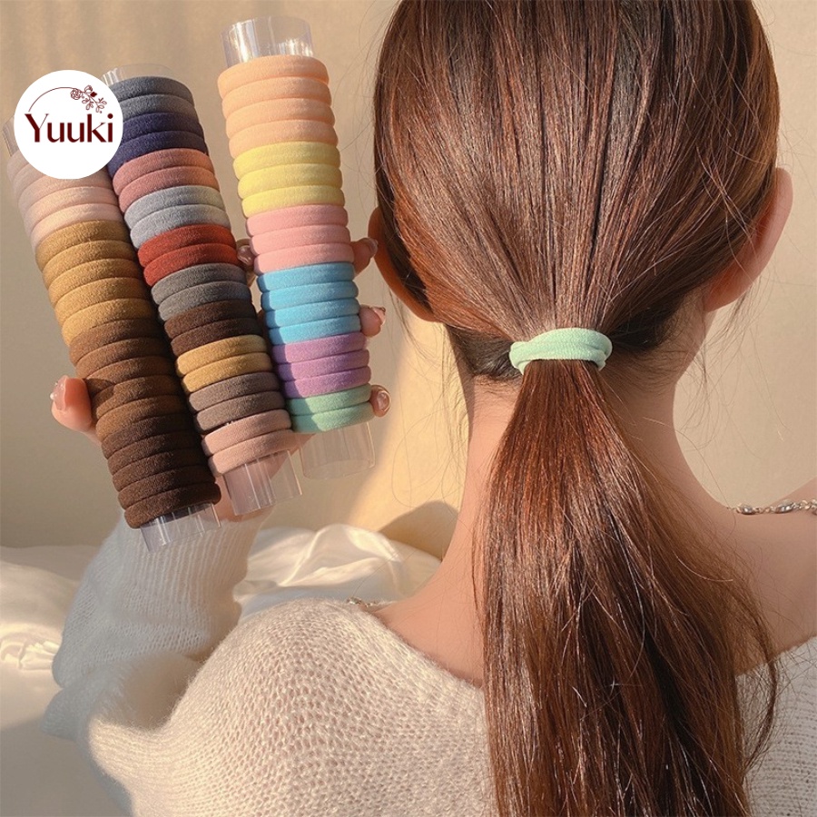 Set 20 Dây Chun Buộc Tóc, Dây Cột Tóc Nhiều Màu Dễ Thương, Dây Thun Cột Tóc, Dây Buộc Tóc Nữ