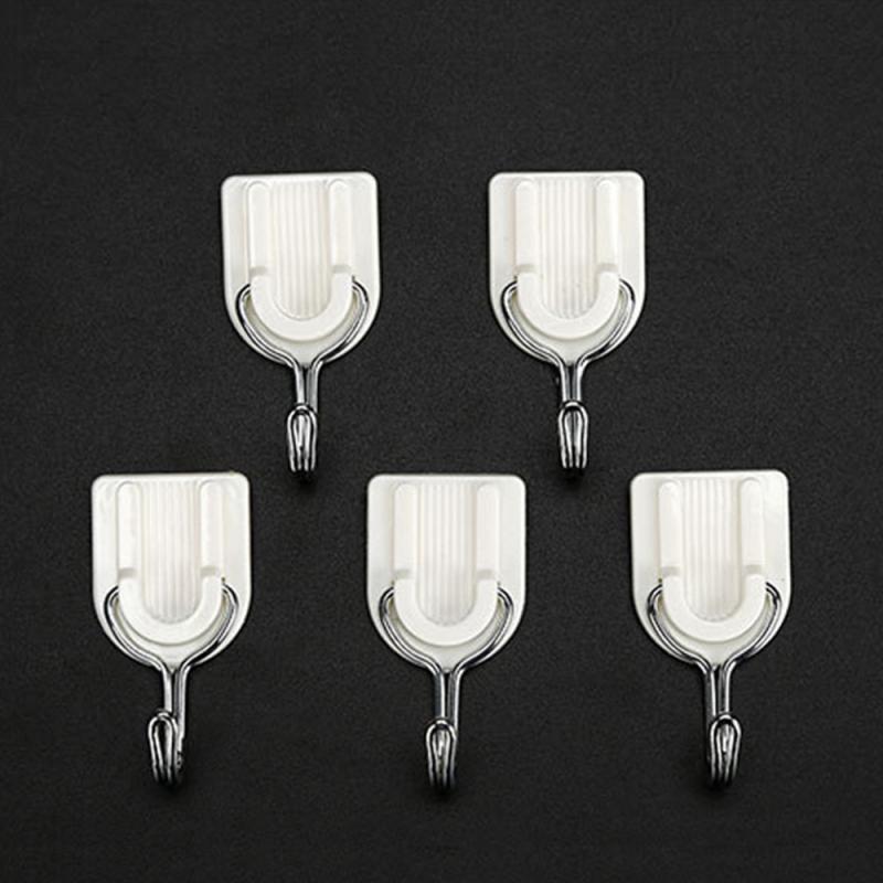 CHIPLY COD Kitchen Bathroom Free Punching Hook PVC Strong Plastic Sticky Hook Traceless Hook Simple Convenience Self Adhesive Hooks Hanger Wall