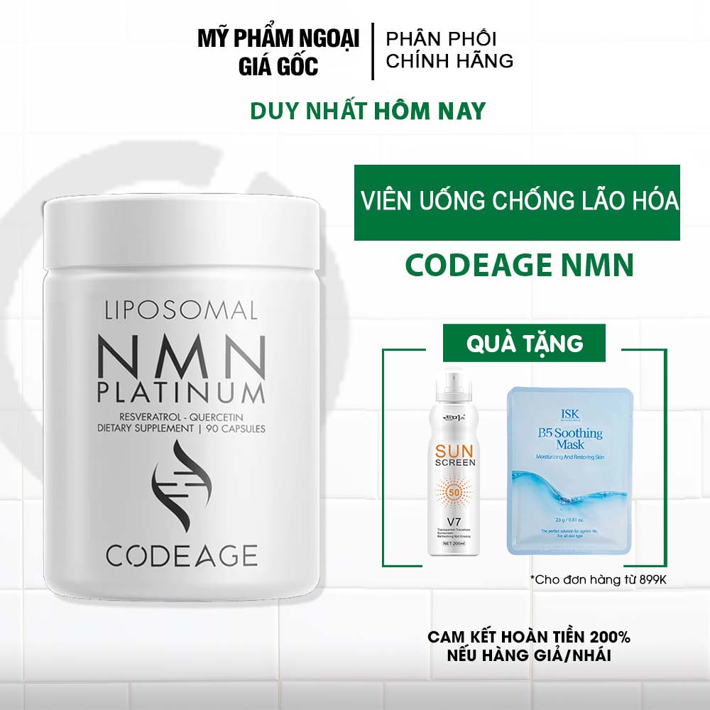 Viên uống chống lão hóa da Codeage Liposomal NMN 90 viên