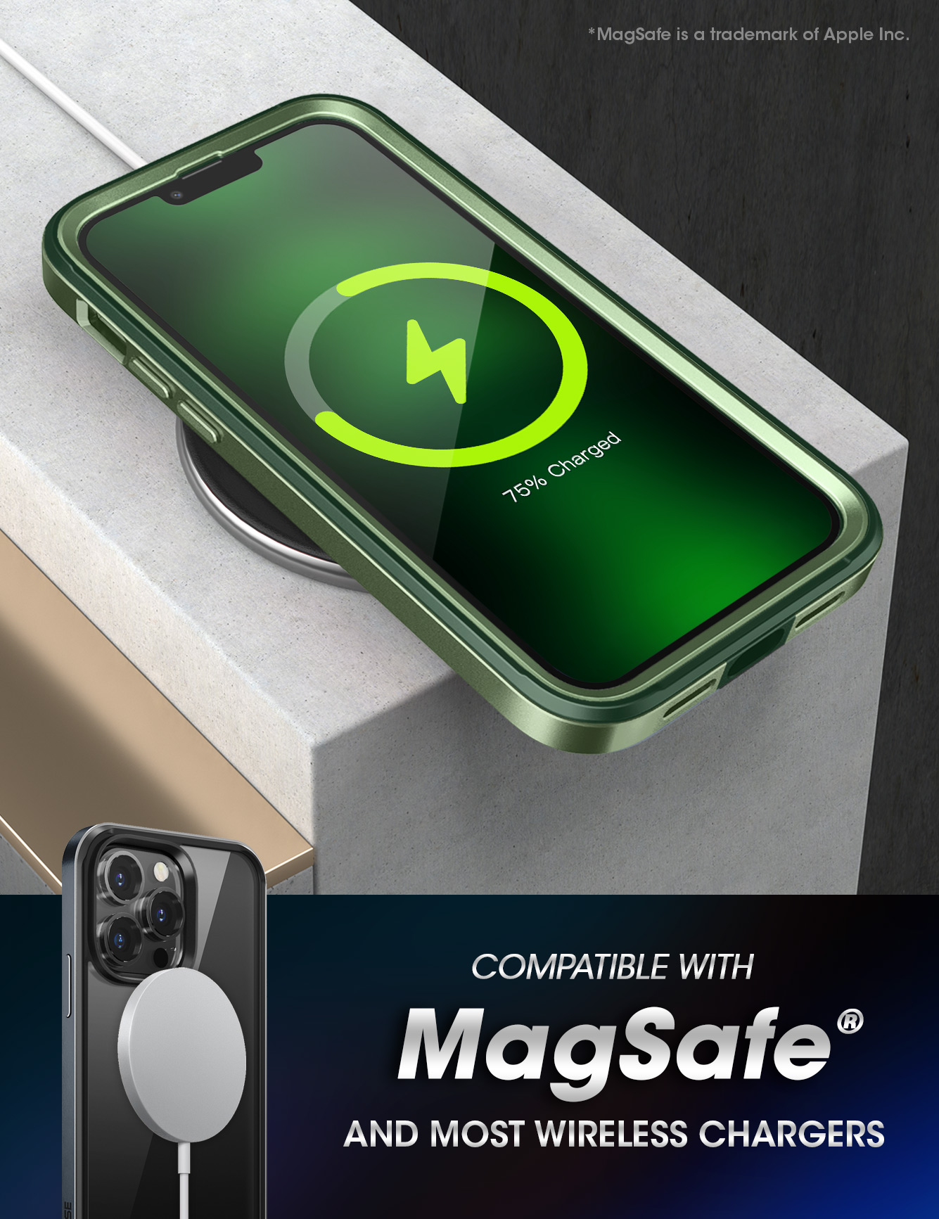 SUPCASE Ốp Lưng Sê-ri UB Edge Pro Cho iPhone 13 Pro Max (Phiên Bản 2021) Ốp Bảo Vệ Trong Suốt Khung Mỏng 6.7 Inch Có Tích Hợp Bảo Vệ Màn Hình
