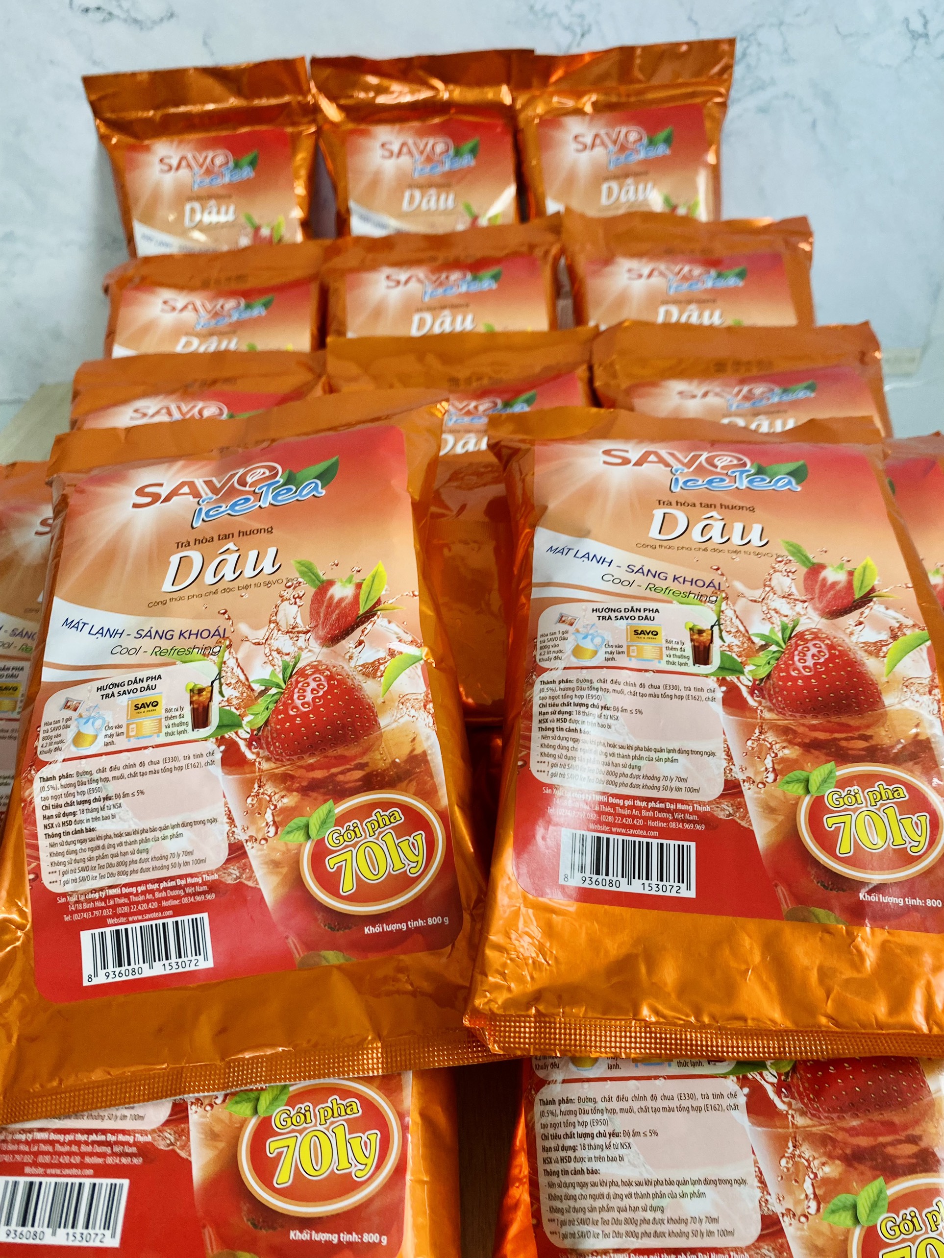 SAVO TRÀ HÒA TAN - VỊ DÂU (Túi 800gr)