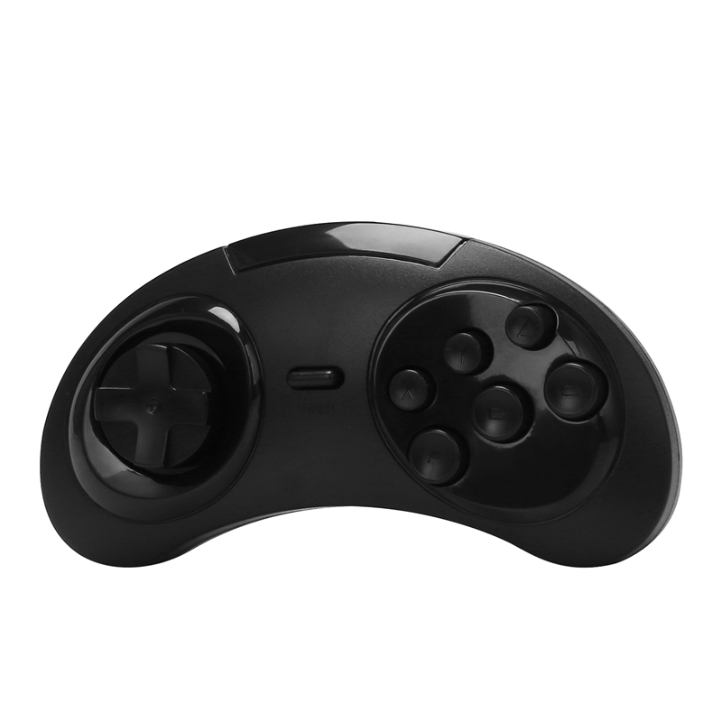 Gamepad wired 6-key usb game controller joypad for sega genesis / md pc / 2 y1301 / mac mega drive black plastic