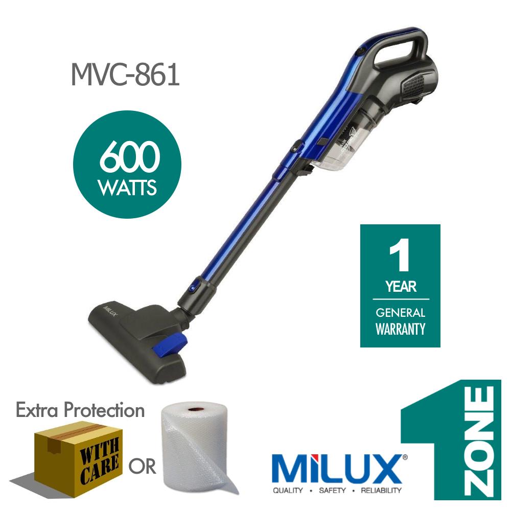 Milux Vacuum Stick 600w Cyclonic Handheld Vacuum Cleaner Model MVC