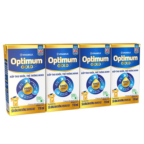 Sữa bột pha sẵn Optimum gold vỉ 4 hộp x 110ml