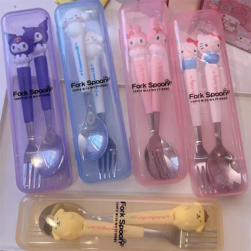 Cartoon%20Cute%202%20Piece%20Cutlery%20Set%20Fork%20Spoon%20With%20Storage%20Box%20Set%20Portable%20Cutlery%20Set%20Dounp%20-%20Image%203