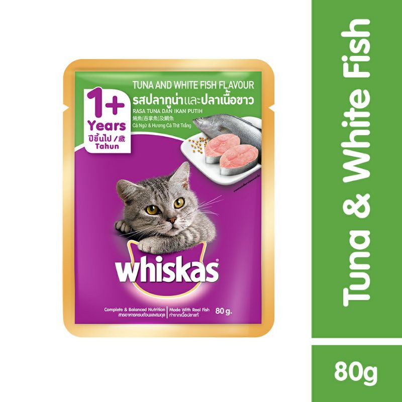 Pate Whiskas 80G - Thức Ăn Cho Mèo (24 Gói Mix Mùi)
