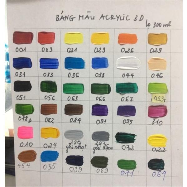 Màu Acrylic 3D Vẽ Mọi Chất Liệu 300ml