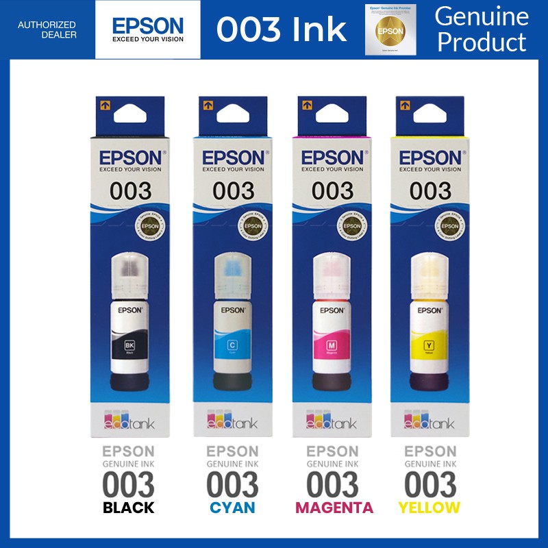 Genuine Epson 003 Original Ink Bottle For Epson Printer Compatible Units Of L3118 L3119 L3158 3429