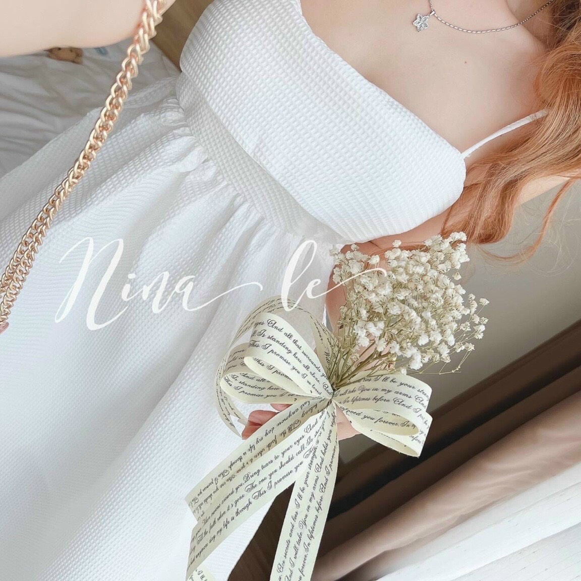 Đầm nữ xòe hai dây dài ngang gối, cột nơ lưng kiểu đầm váy xinh xắn dự tiệc đi chơi thời trang nữ LANCHI