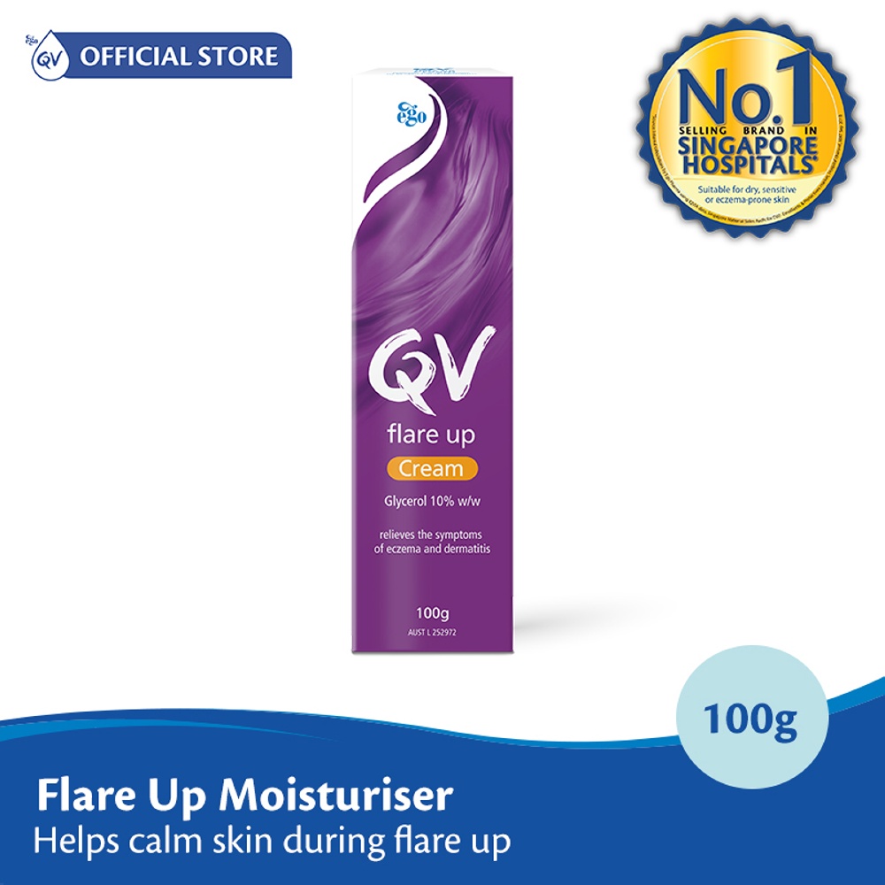 qv flare up cream 100g eczema prone