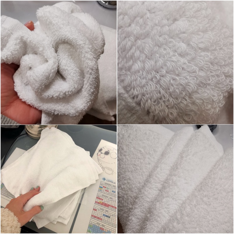 10pcs/Lot White Small Face Hand Towels Kitchen Hotel Restaurant  Kindergarten Cotton Towel for Beauty Salon