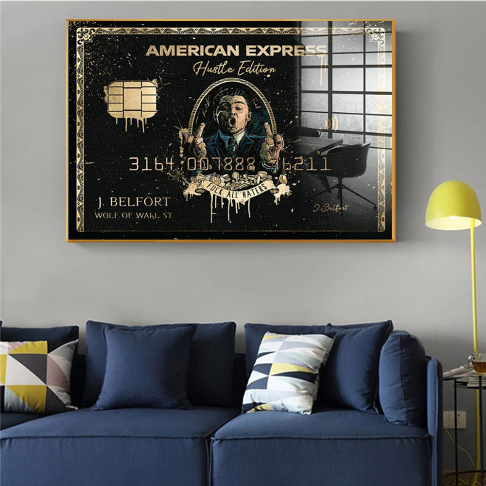 The Wolf of Wall Street Classic Movie American Express Posters Canvas Painting Prints Financial 0817