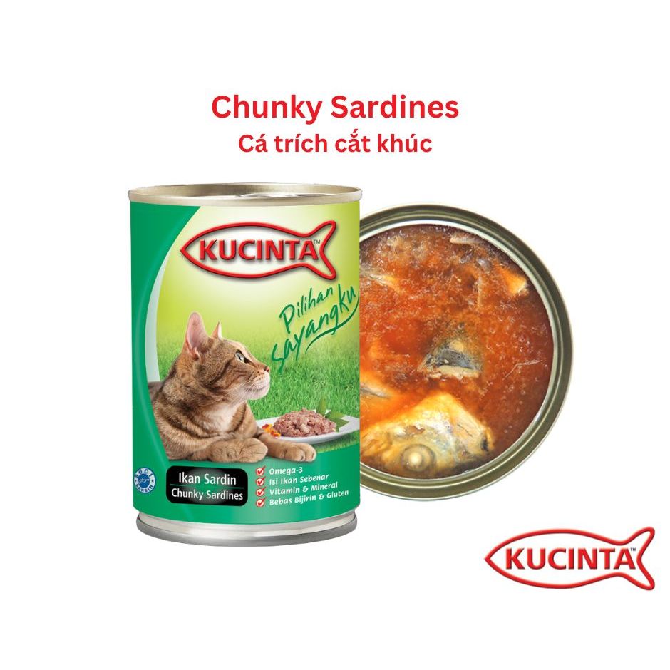 Pate cho mèo Kucinta, Pate cho mèo từ thịt thật lon 400g