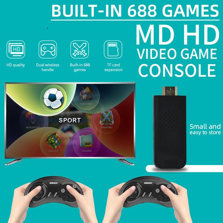 Máy chơi game video cổ điển SG800 Máy chơi game cầm tay 6 inch 2.4G Máy chơi game cổ điển MD HD Máy chơi game video cho hai người