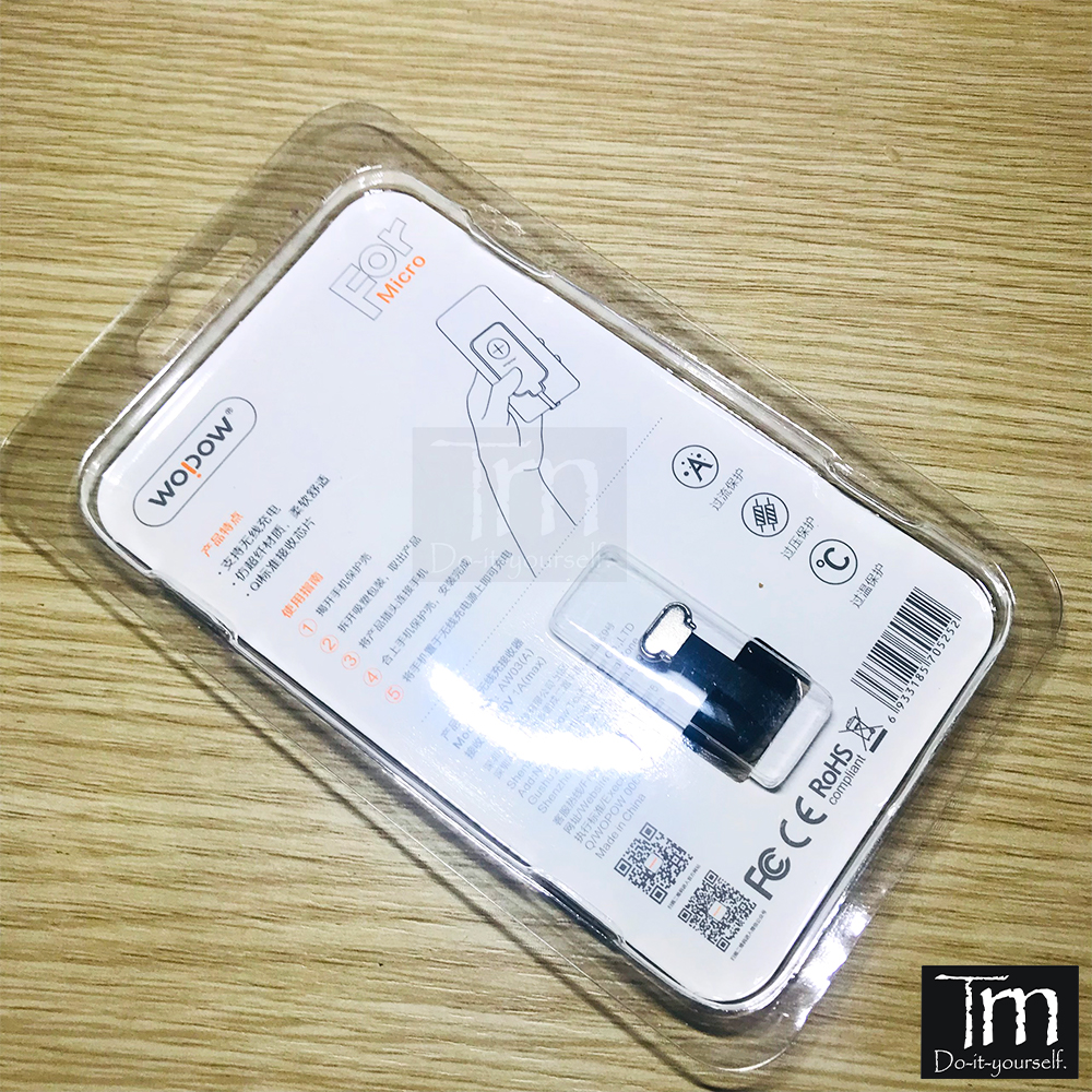Đế Nhận Sạc Không Dây - Dành cho ĐT đời thấp - MicroUSB